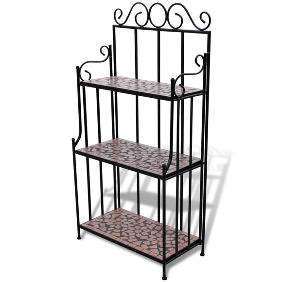 NNEVL Mosaic Plant Stand Terracotta
