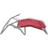NNEVL Sun Loungers 2 pcs Steel Frame and Textilene Red
