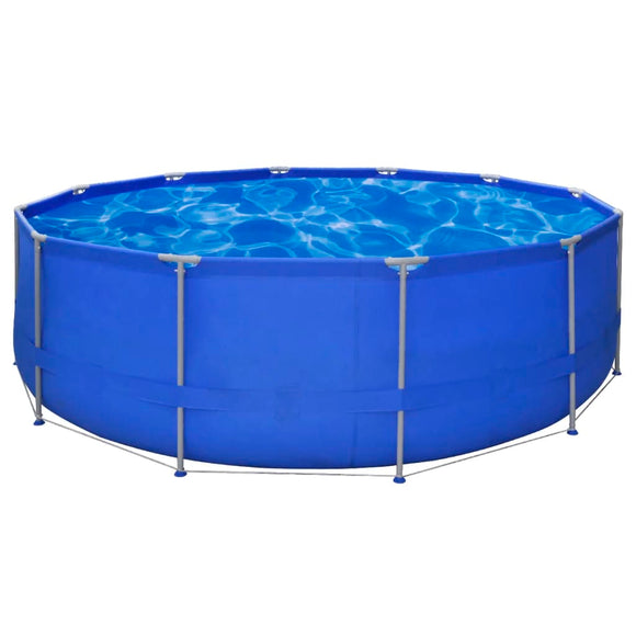 NNEVL Above Ground Swimming Pool Steel Frame Round 457 x 122 cm