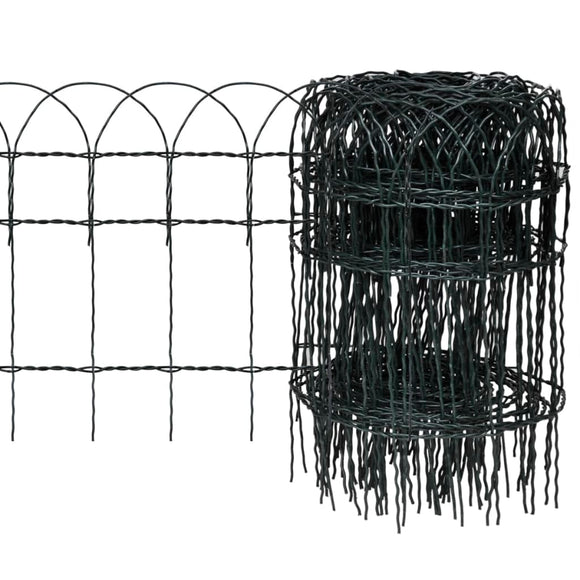 NNEVL Garden Border Fence Powder-coated Iron 10x0.4 m