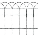 NNEVL Garden Border Fence Powder-coated Iron 25x0.4 m