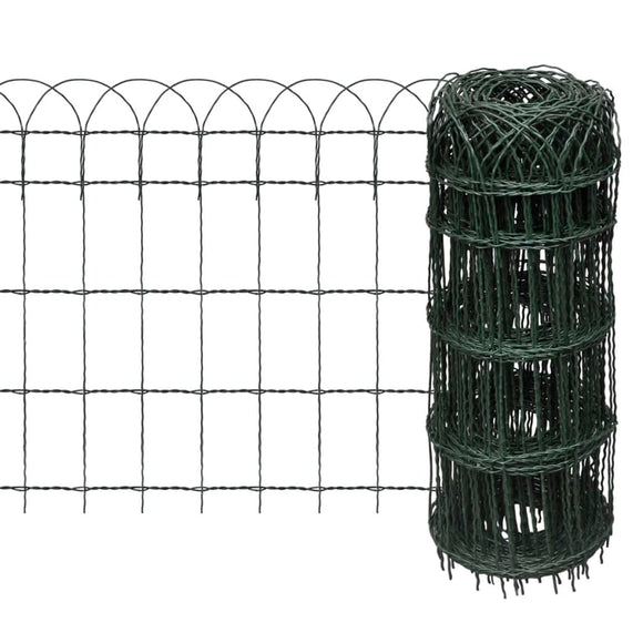 NNEVL Garden Border Fence Powder-coated Iron 10x0.65 m