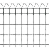 NNEVL Garden Border Fence Powder-coated Iron 10x0.65 m