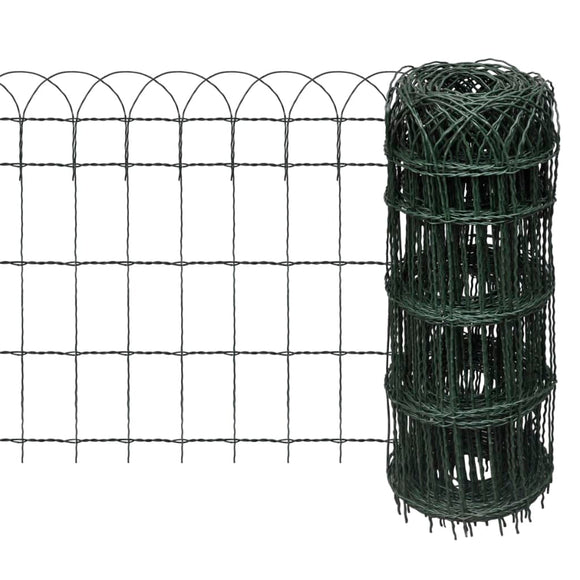 NNEVL Garden Border Fence Powder-coated Iron 25x0.65 m