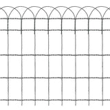 NNEVL Garden Border Fence Powder-coated Iron 25x0.65 m