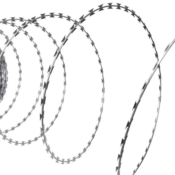 NNEVL NATO Razor Wire Helical Wire Roll Galvanised Steel 60 m