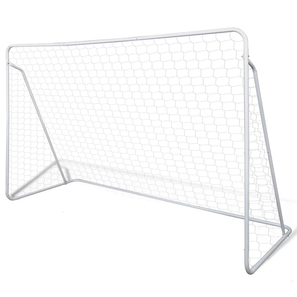 NNEVL Soccer Goal Post Net Set Steel 240 x 90 x 150 cm High-quality