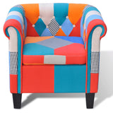 NNEVL Armchair with Patchwork Design Fabric
