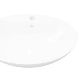 NNEVL Luxury Ceramic Basin Oval with Overflow and Faucet Hole