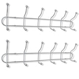 NNEVL Steel Wall Peg Board with 12 Hooks 2 pcs