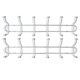 NNEVL Steel Wall Peg Board with 12 Hooks 2 pcs