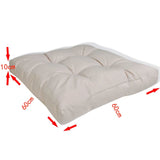 NNEVL Upholstered Seat Cushion 60 x 60 x 10 cm Sand White