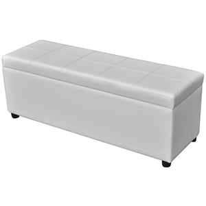 NNEVL Long Storage Bench Wood White