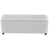 NNEVL Long Storage Bench Wood White