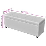 NNEVL Long Storage Bench Wood White