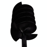 NNEVL Ground Drill with Handle Auger Bit 200 mm Three Spirals Steel Black