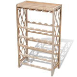 NNEVL Wine Rack for 25 Bottles Wood