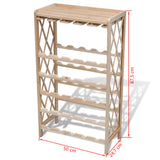 NNEVL Wine Rack for 25 Bottles Wood