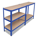 NNEVL Storage Shelf Garage Storage Organizer Blue