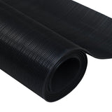 NNEVL Rubber Floor Mat Anti-Slip 2 x 1 m Fine Ribbed