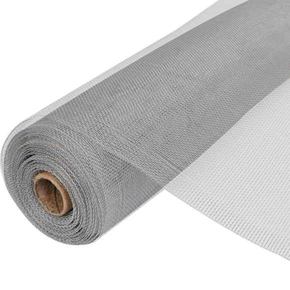 NNEVL Mesh Screen Aluminium 100x500 cm Silver