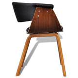 NNEVL Dining Chair Bent Wood and Faux Leather