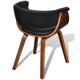 NNEVL Dining Chair Bent Wood and Faux Leather