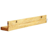 NNEVL Solid Wood Wall Mounted Display Shelf 2 pcs