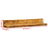 NNEVL Solid Wood Wall Mounted Display Shelf 2 pcs