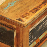 NNEVL Coffee Table with Storage Vintage Reclaimed Wood