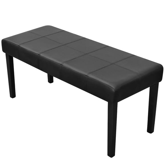 NNEVL Black High Quality Artificial Leather Bench