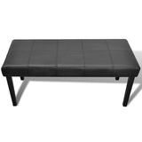 NNEVL Black High Quality Artificial Leather Bench