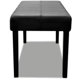 NNEVL Black High Quality Artificial Leather Bench