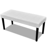 NNEVL White High Quality Artificial Leather Bench