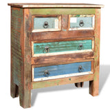 NNEVL Reclaimed Cabinet Solid Wood with 4 Drawers