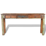 NNEVL Console Table with 3 Drawers Reclaimed Wood