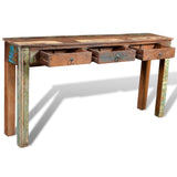 NNEVL Console Table with 3 Drawers Reclaimed Wood