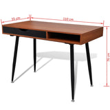 NNEVL Brown Workstation Computer Desk Laptop Table