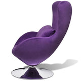 NNEVL Swivel Egg Chair with Cushion Small Purple Velvet