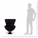 NNEVL Armchair with Egg Shape Black