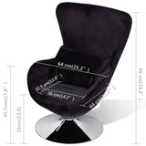 NNEVL Armchair with Egg Shape Black