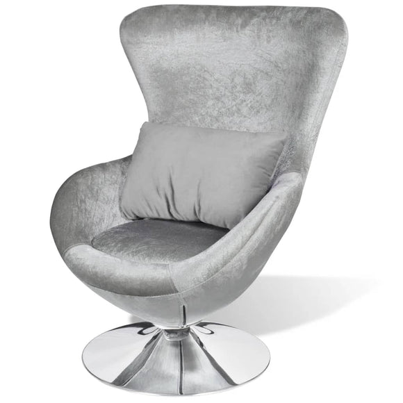 NNEVL Armchair with Egg Shape Silver