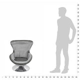 NNEVL Armchair with Egg Shape Silver
