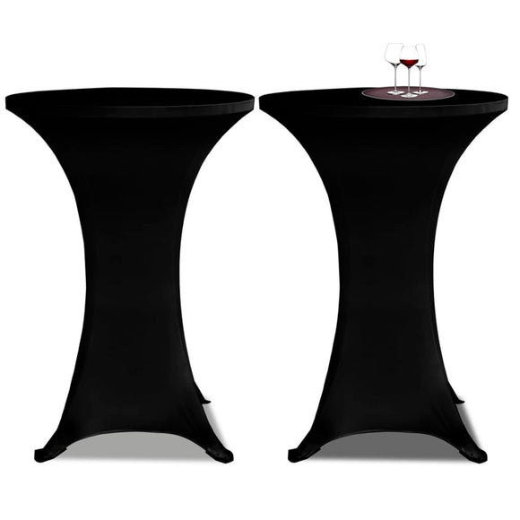 NNEVL Standing Table Cover Ø 60 cm Black Stretch 2 pcs