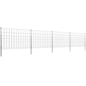 NNEVL Step-In Fence with Posts Zinc-coated Iron 50 m 120/10/30