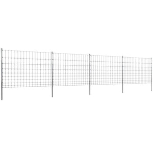 NNEVL Step-In Fence with Posts Zinc-coated Iron 50 m 120/10/15