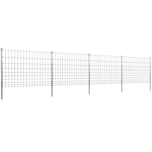 NNEVL Step-In Fence with Posts Zinc-coated Iron 50 m 120/10/15