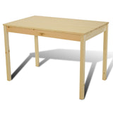 NNEVL Wooden Dining Table with 4 Chairs Natural