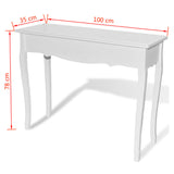 NNEVL Dressing Console Table White