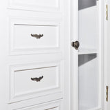 NNEVL Cabinet with 5 Drawers 2 Shelves White